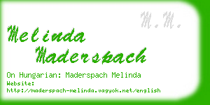 melinda maderspach business card